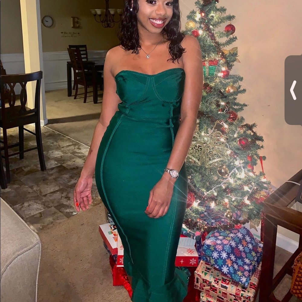 PLT green holiday dress